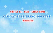 Giải Vật lí 11 trang 106 Chân trời Sáng tạo